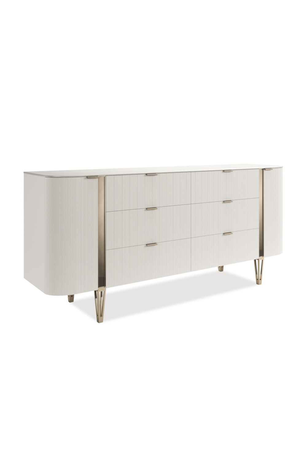 Fluted Front 6-Drawer Dresser | Caracole Love At First Sight | Oroa.com