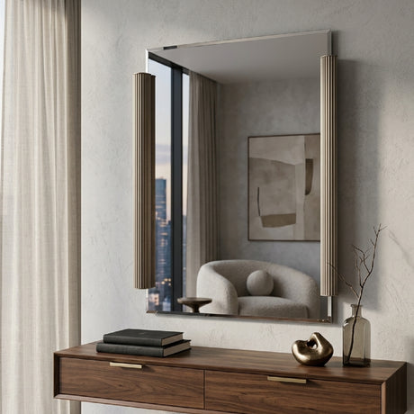   Fluted Side Beveled Mirror | Oroa.com