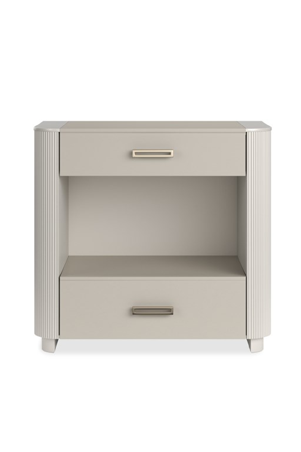 Fluted Sides 2-Drawer Nightstand L | Caracole Love-Ly! | Oroa.com