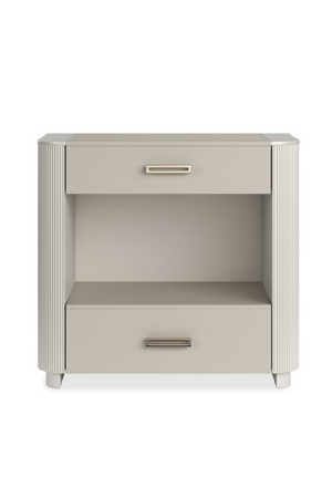 Fluted Sides 2-Drawer Nightstand L | Caracole Love-Ly! | Oroa.com