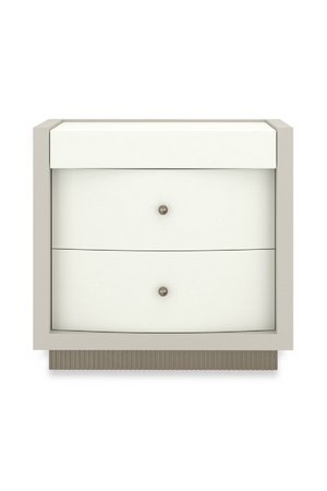 White 2-Drawer Nightstand | Caracole Calais | Oroa.com