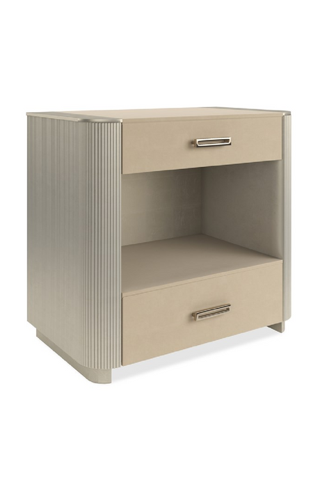 Fluted Sides 2-Drawer Nightstand L | Caracole Love-Ly! | Oroa.com