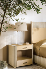 Fluted Sides 2-Drawer Nightstand L | Caracole Love-Ly! | Oroa.com