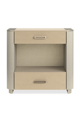 Fluted Sides 2-Drawer Nightstand L | Caracole Love-Ly! | Oroa.com