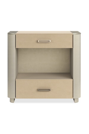 Fluted Sides 2-Drawer Nightstand L | Caracole Love-Ly! | Oroa.com