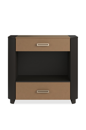 Fluted Sides 2-Drawer Nightstand L | Caracole Love-Ly! | Oroa.com