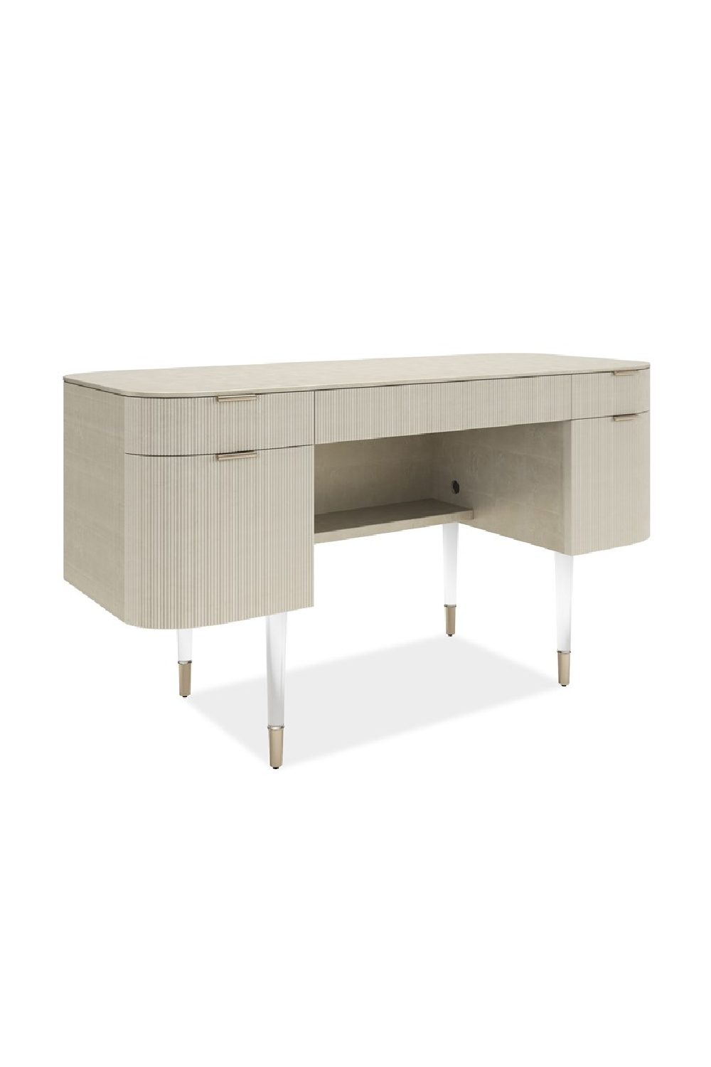 Ridged 2-Drawer Desk | Caracole Lady Love | Oroa.com