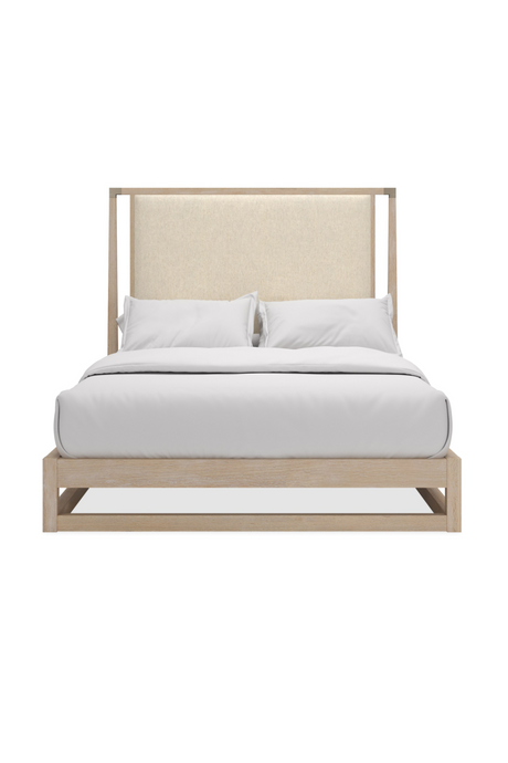 Sun-Drenched Oak Bed | Caracole Pinstripe | Oroa.com