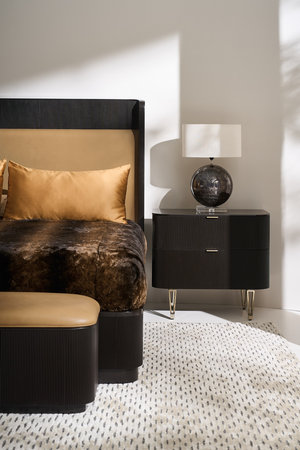 Gold Trim Reeded Queen Bed | Caracole Faill In Love | Oroa.com