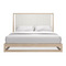 Slatted Oak King Bed | Caracole Pinstripe | Oroa.com