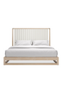 Slatted Oak King Bed | Caracole Pinstripe | Oroa.com