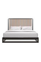 Slatted Oak King Bed | Caracole Pinstripe | Oroa.com