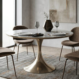 Mirror Top Round Dining Table | Caracole Semper