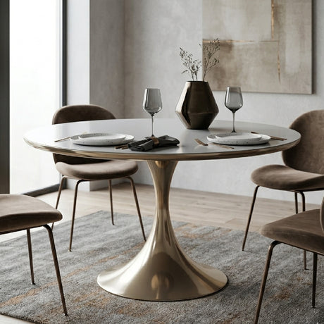   Mirror Top Round Dining Table | Oroa.com
