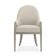 White Arched-Back Dining Armchair | Caracole Natural Choice | Oroa.com