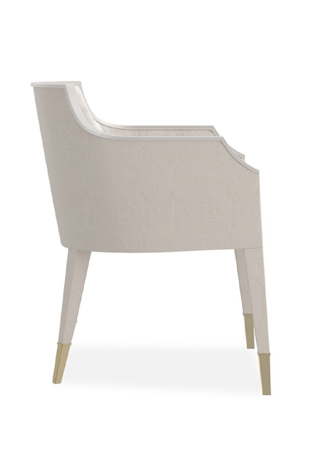 Ivory Shagreen Lounge Armchair | Caracole Sabot | Oroa.com
