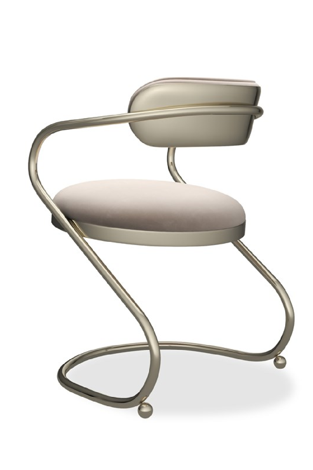 Wavy Cantilevered Dining Chair | Caracole Retrospect | Oroa.com