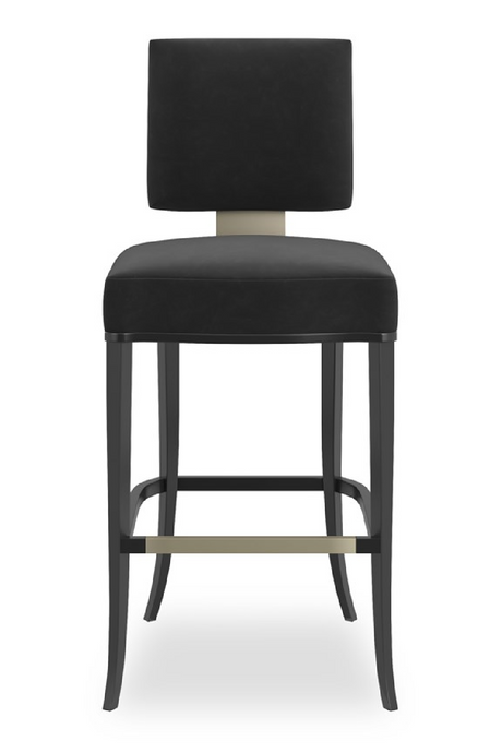 Black Square-Back Bar Stool | Caracole Reserved Seating | Oroa.com