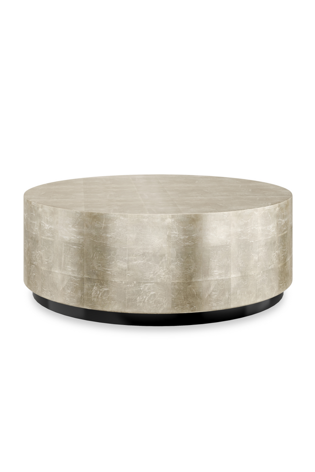 Taupe Silver Round Coffee Table | Caracole Coffee Couture | Oroa.com