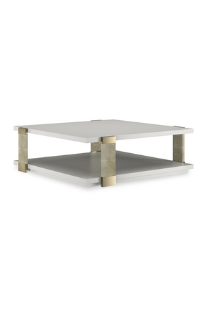 Gold Accent Square Coffee Table | Caracole I'll Take The Corner | Oroa.com