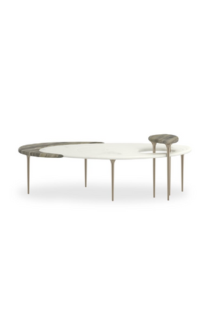 Oval Marble Modern Coffee Table | Caracole Resonance | Oroa.com