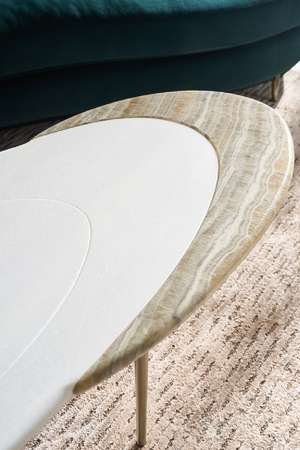 Oval Marble Modern Coffee Table | Caracole Resonance | Oroa.com