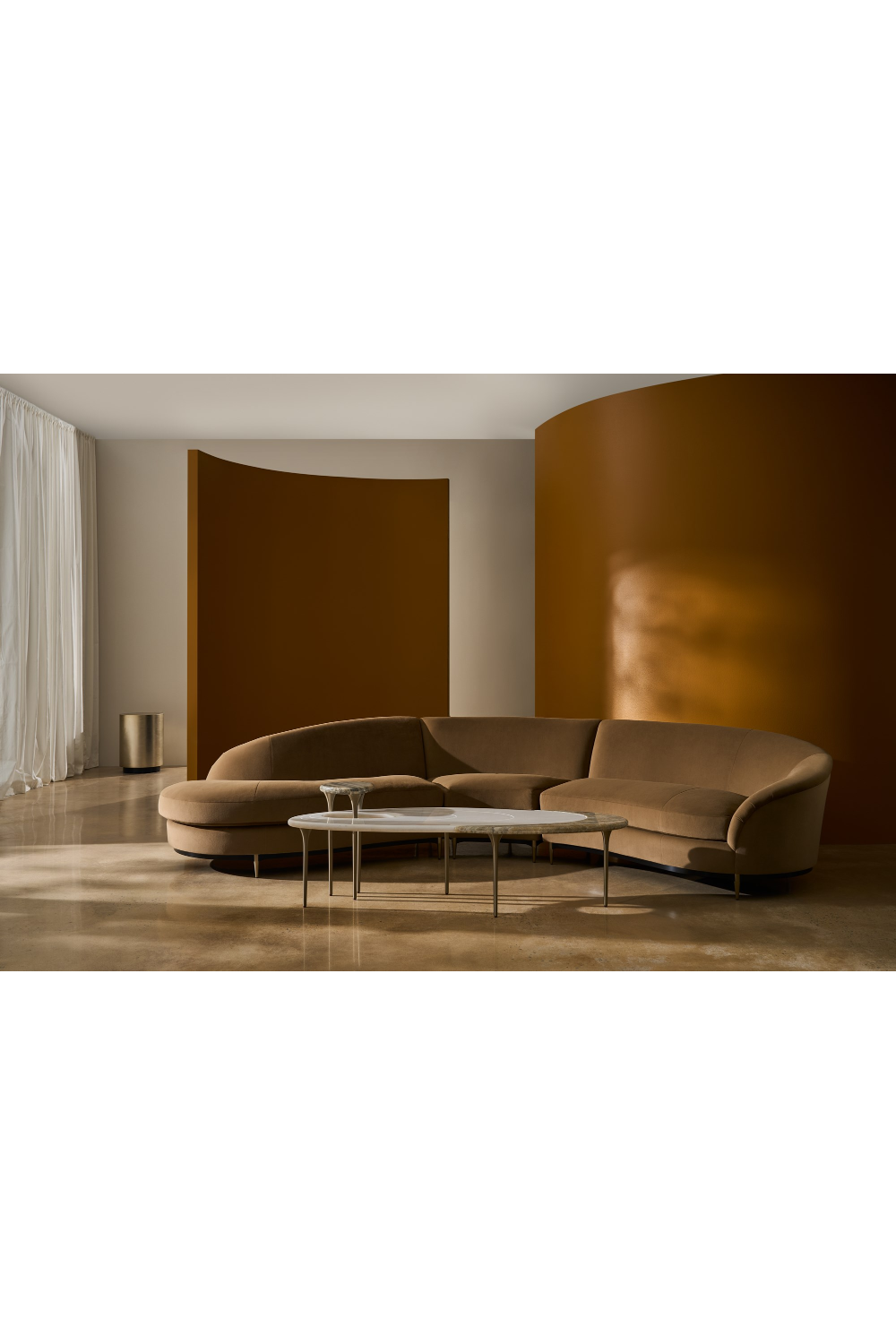 Taupe Silver End Table | Caracole Coffee Couture | Oroa.com