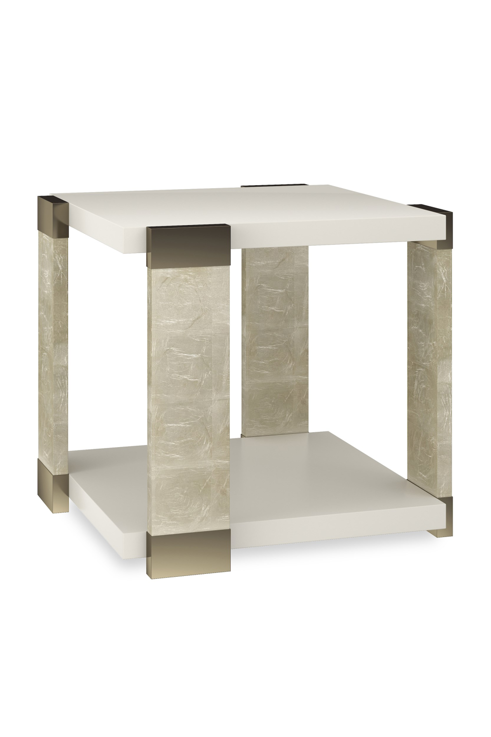 Gold Accent Square End Table | Caracole I'll Take The Corner | Oroa.com