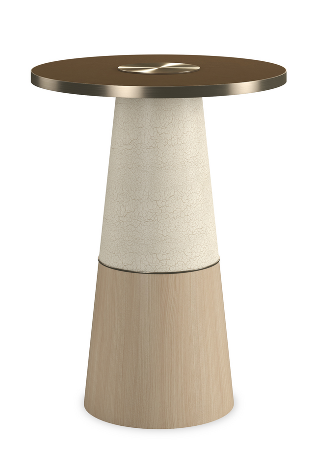 Glass Pedestal Side Table | Caracole Aperture | Oroatrade.com