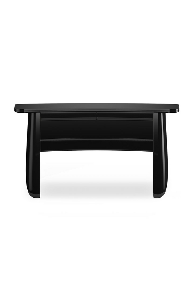 Black Glass 2-Drawer Desk | Caracole Cabochon | Oroa.com