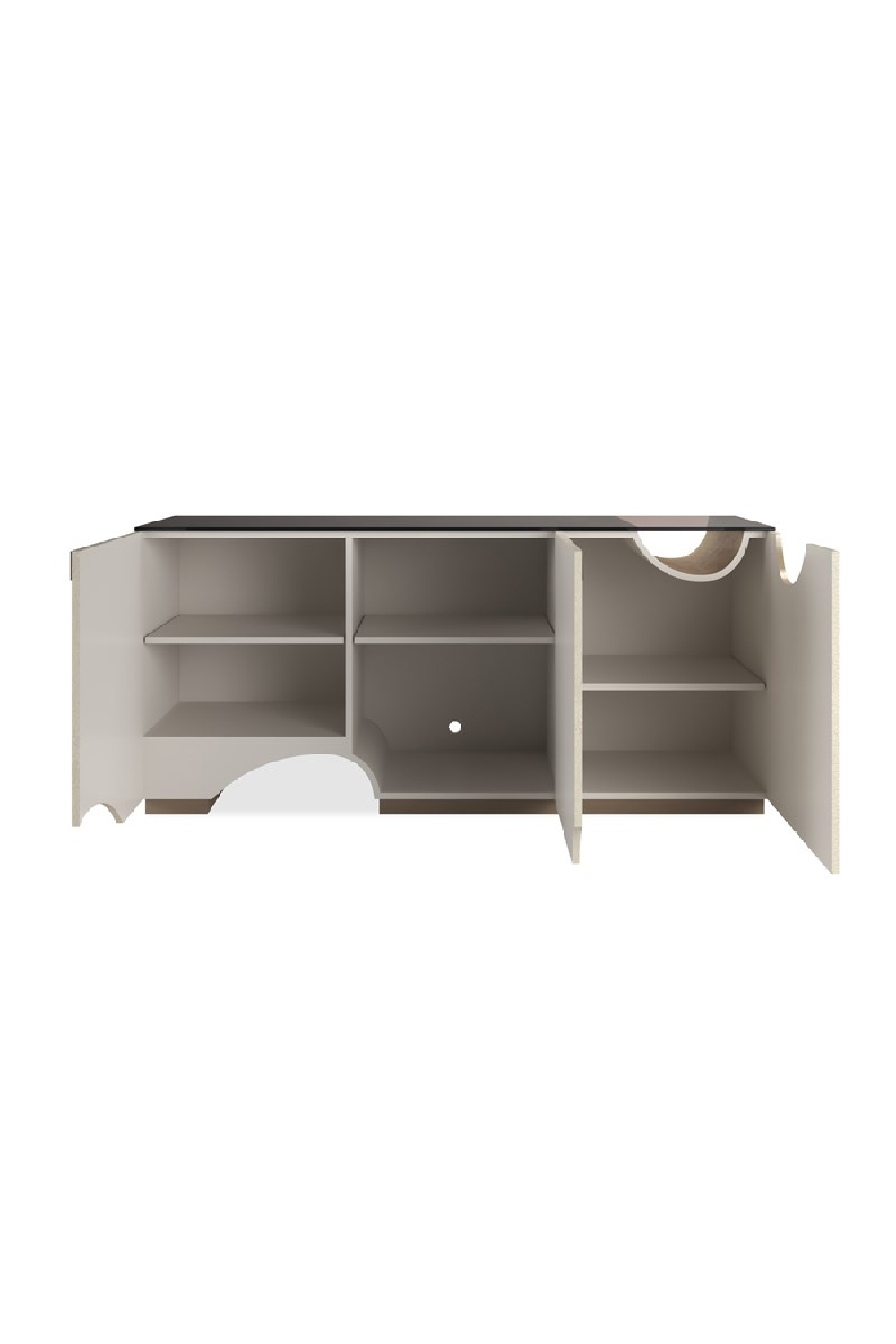 Ivory 3-Door Media Unit | Caracole Chasm | Oroa.com