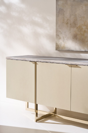 Cream 4-Door Media Unit | Caracole Wish You Were Here | Oroa.com