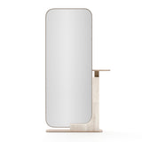 Travertine Stand Floor Mirror | Caracole Overlap