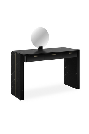 Black 3-Drawer Vanity Desk | Caracole Overlap | Oroa.com