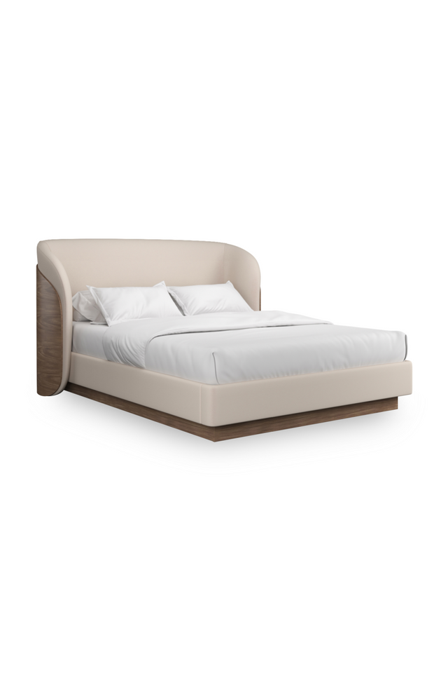 Ivory Mohair Upholstered Bed | Caracole Fleur | Oroa.com