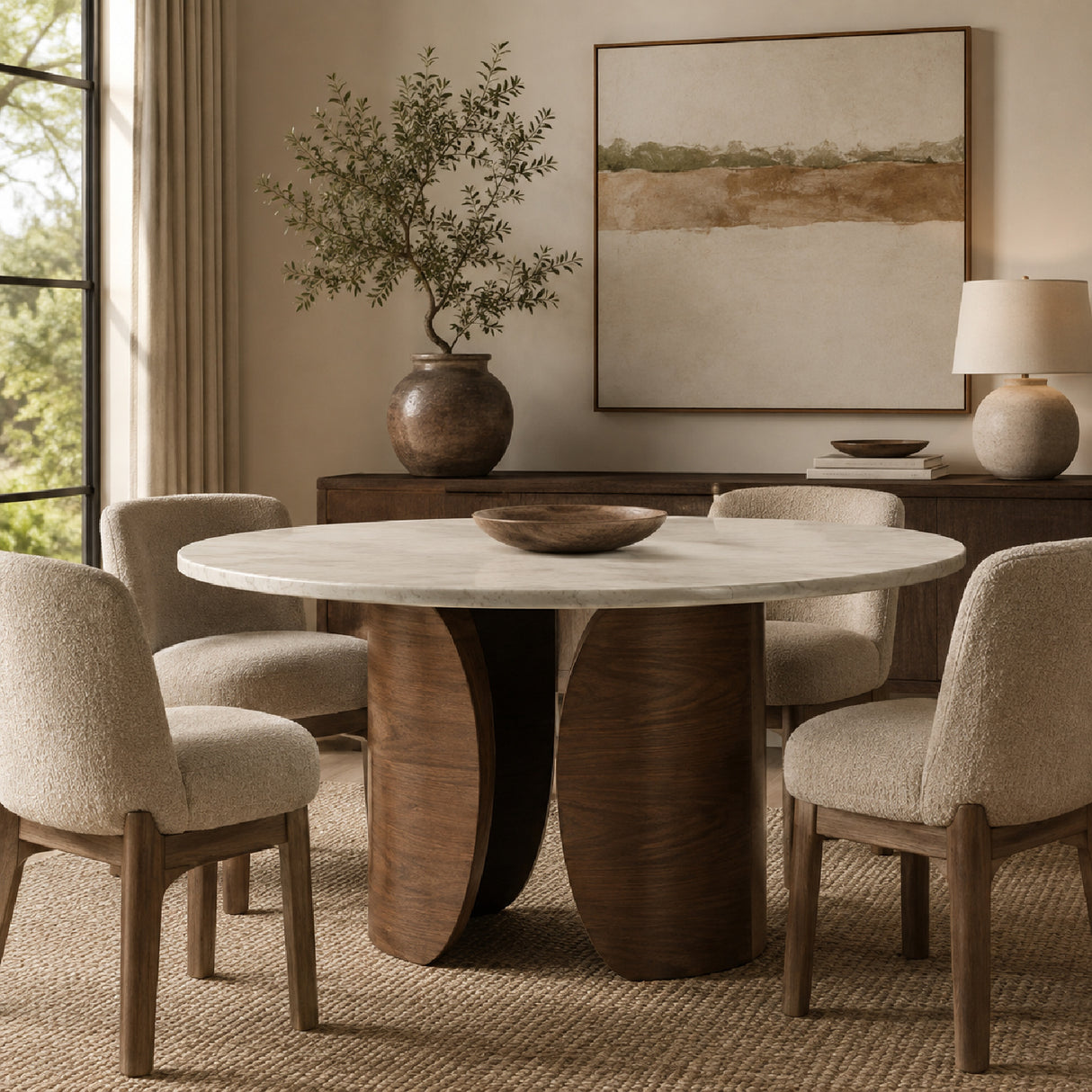 Modern European furniture - Stone Top Dining Table - www.oroa.com