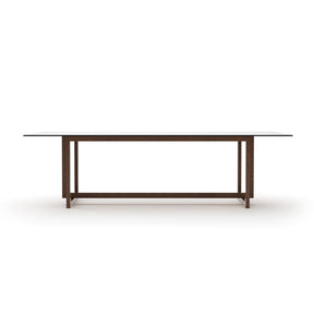 Smoked Bronze Glass Dining Table – Wish You Were Here – front view