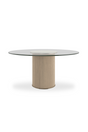 Clear Glass Round Dining Table | Caracole Rhythm | Oroa.com