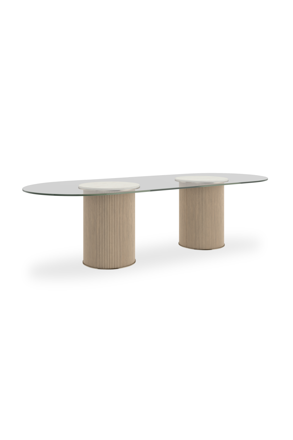Clear Glass Oval Dining Table | Caracole Rhythm | Oroa.com