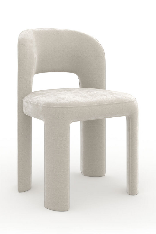 Velvet Upholstered Dining Chair | Caracole Ivory | Oroa.com