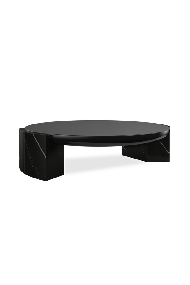 Black Round Coffee Table | Caracole Overlap | Oroatrade.com