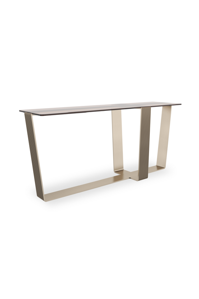 Smoked Bronze Glass Console Table | Caracole Counter Balance | Oroa.com