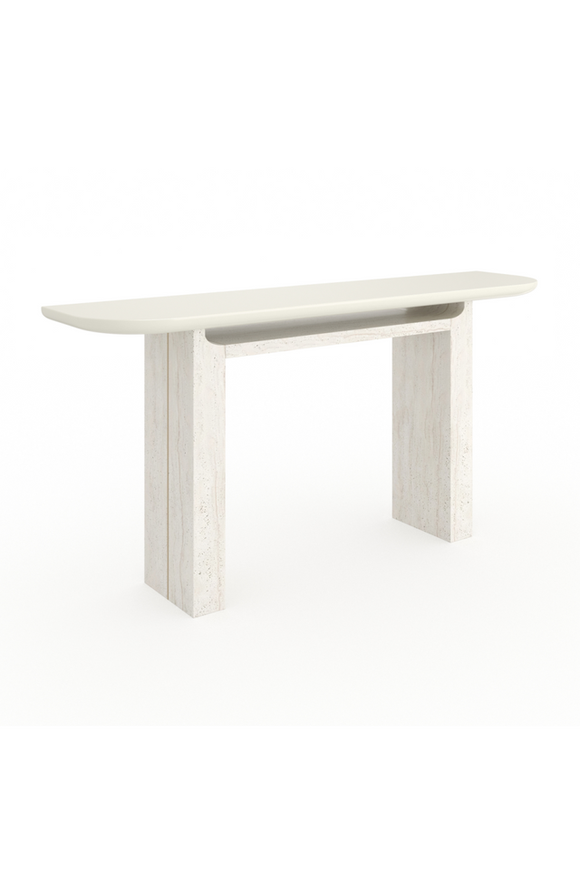 Travertine Panels Console Table | Caracole Overlap | Oroa.com