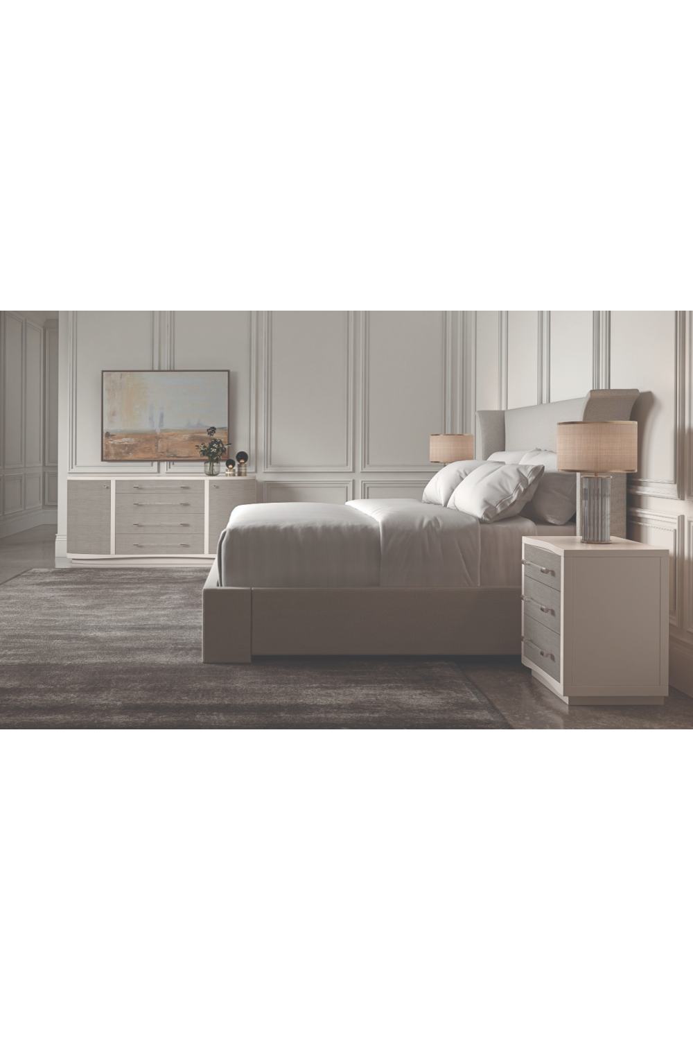 Flared Headboard Bed | Caracole Beauty Sleep | Oroa.com