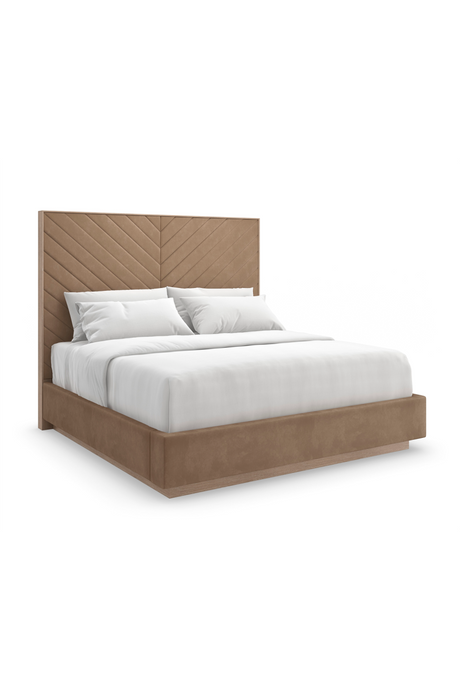 Brown Channel-Tufted Bed | Caracole Meet U In The Middle | Oroa.com