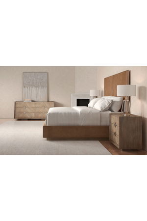 Brown Channel-Tufted Bed | Caracole Meet U In The Middle | Oroa.com