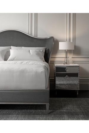 Gray Camelback Upholstered Bed | Caracole Bedtime Beauty | Oroa.com
