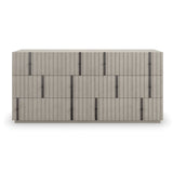 Gray Slatted 6-Drawer Dresser | Caracole Clancy