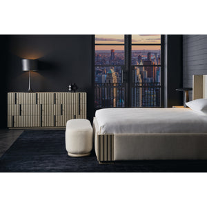   Gray Slatted 6-Drawer Dresser | Oroa.com