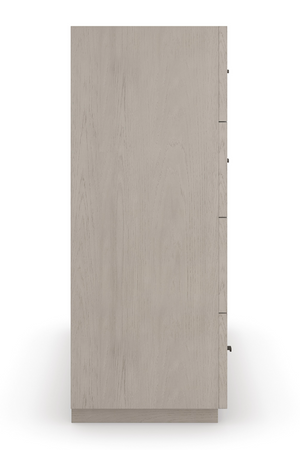   Taupe Slatted Oak 4-Drawer Chest | Oroa.com